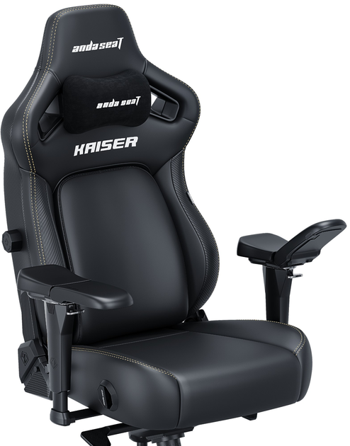 Fotel gamingowy Anda Seat Kaiser 4 XL Elegant Black (AD12YDDC-XLL-20-B-PV/C) - obraz 5