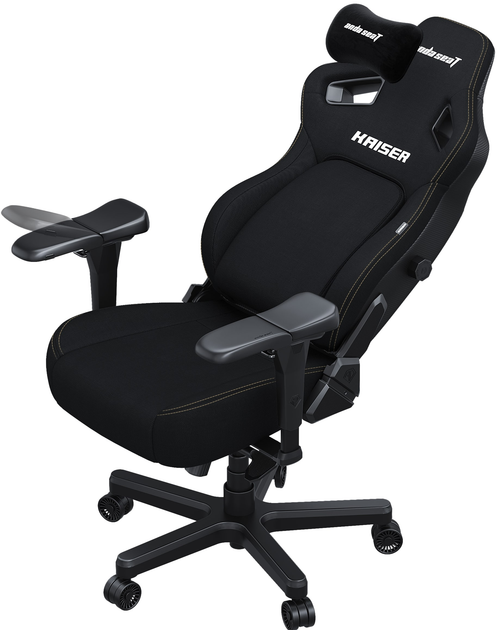 Fotel gamingowy Anda Seat Kaiser 4 L Black Fabric (AD12YDDC-L-20-B-CF) - obraz 5