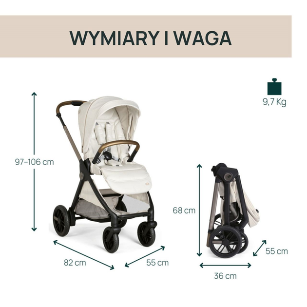 Wozek spacerowy dziecięcy Chicco Bellagio Amber Glow Beżowy (8058664180349) - obraz 13