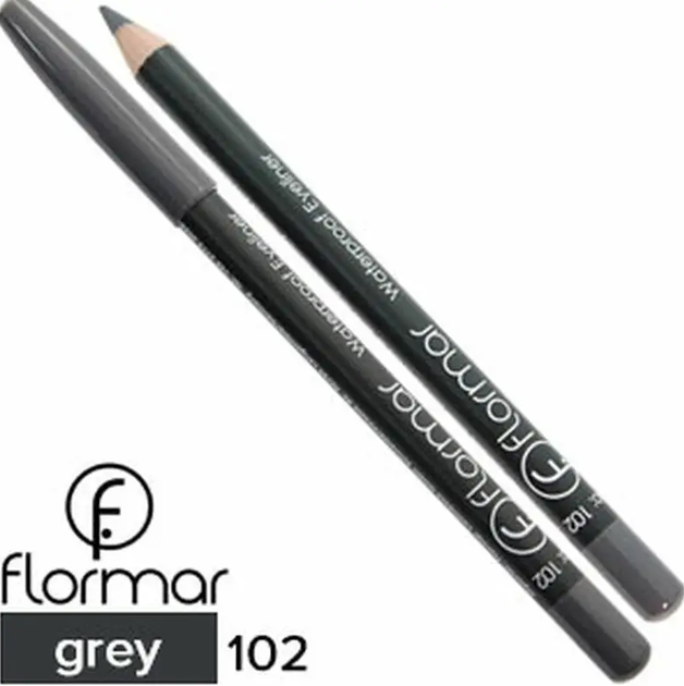 Водостойкий карандаш для глаз Flormar Waterproof Eyeliner 102 Smoky Gray (Темно Серый) - изображение 3