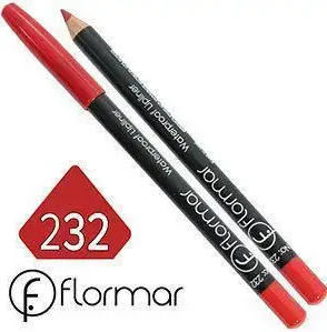 Карандаш для губ водостойкий Flormar Waterpoof Lipliner № 232 Passionate Red (Красный) - изображение 5