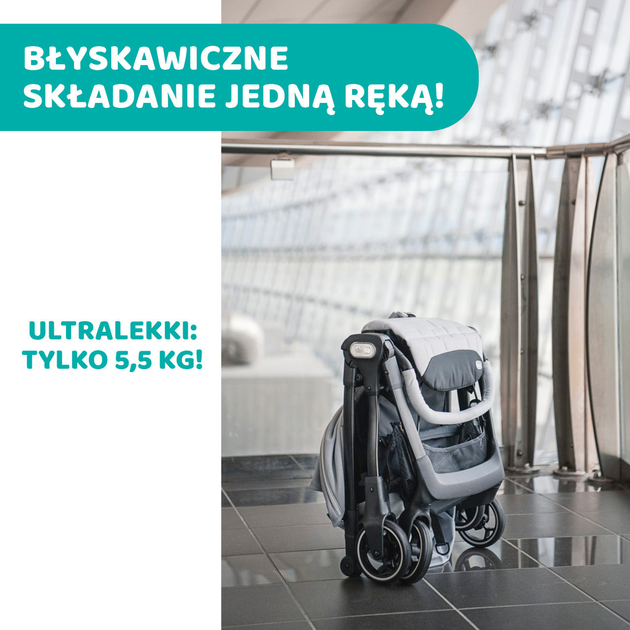 Wozek spacerowy dziecięcy Chicco We Cool Gray Szary (8058664139651) - obraz 13