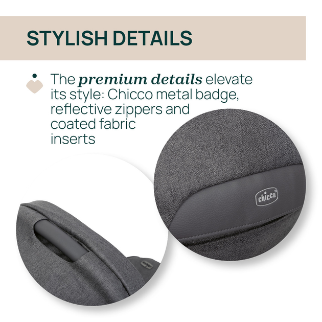 Gondola do wózka Chicco Gran Comfort Black Satin (8058664180448) - obraz 4