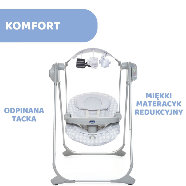 Дитяча гойдалка Chicco Polly Swing Up Сіра (8058664138647) - зображення 10
