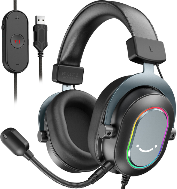 Słuchawki Fifine H6 AmpliGame RGB 7.1 Black (4820216972108) - obraz 2