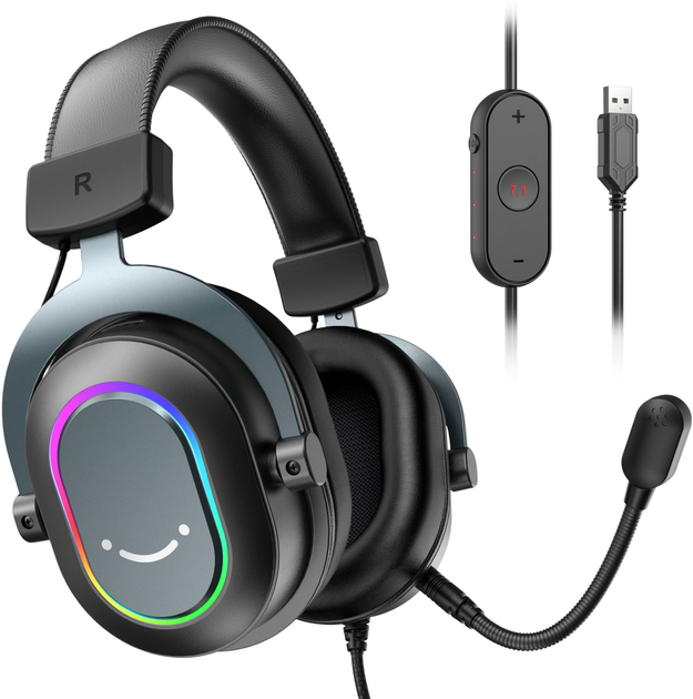 Słuchawki Fifine H6 AmpliGame RGB 7.1 Black (4820216972108) - obraz 4