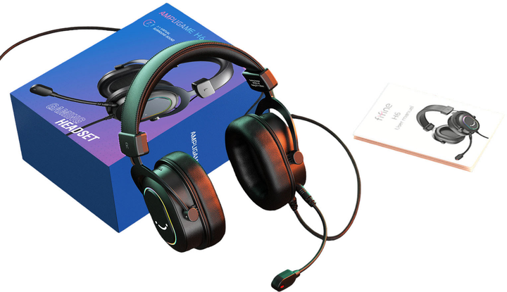 Słuchawki Fifine H6 AmpliGame RGB 7.1 Black (4820216972108) - obraz 8