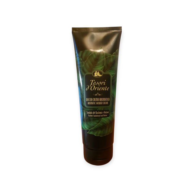 Парфумований крем-гель для душу Tesori d'Oriente Aromatic Shower Cream Кашемірський сандал та ветивер, 250 мл - Фото 1 Парфумований крем-гель для душу Tesori d'Oriente Aromatic Shower Cream Кашемірський сандал та ветивер, 250 мл - зображення 1