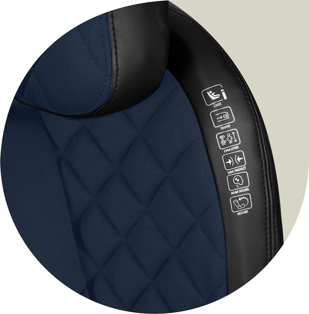 Fotelik samochodowy Nukido Louis Black-Blue (5903890619145) - obraz 10
