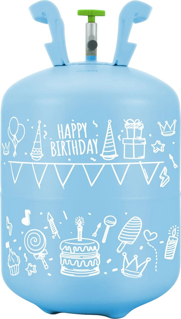 Butla z helem Ricokids 0.42 m³ z balonami i wstążką Blue (5903890626464) - obraz 2