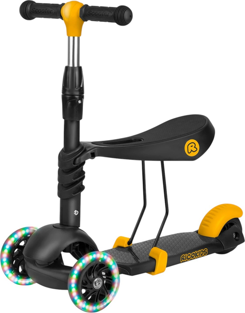 Hulajnoga dziecięca RICOKIDS Cubi trójkołowa Black-Orange (5903890611682) - obraz 2