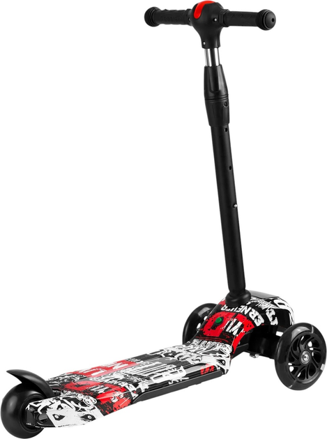Самокат дитячий RICOKIDS Piko триколісний Black-Red (5903890605360) - зображення 4