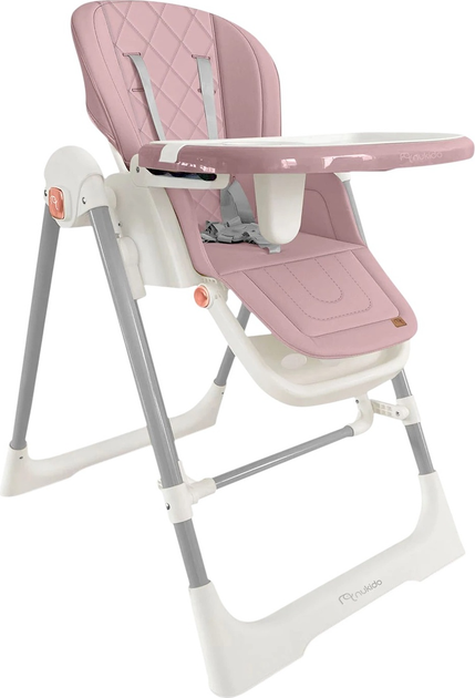 Krzesełko do karmienia Ricokids Nukido Elite ze stolikiem Pink (5903890622107) - obraz 2