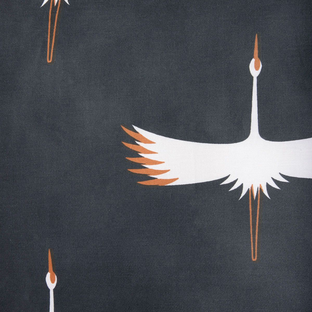 Komplet pościeli Homla Devika Półtorej Poszewka na pościel 160 x 200 cm + 2 poszewki na poduszki 50 x 60 cm satynowy w żurawie Grafitowy (5906496702495) - obraz 3