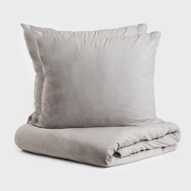 Комплект постільної білизни Homla Gossy King Size Підковдра 220 x 200 см + 2 наволочки 70 x 80 см бавовняний Сірий (5906496729485) - зображення 2
