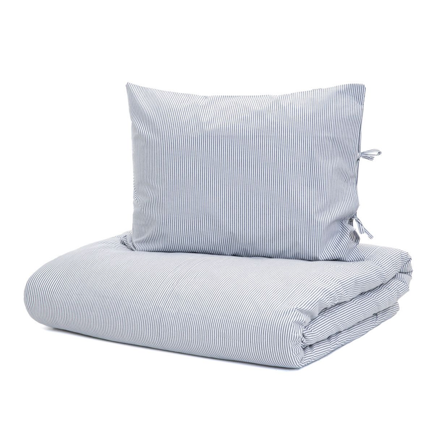 Комплект постільної білизни Homla Hoya King Size Підковдра 200 x 220 см + 2 наволочки 50 x 60 см у сині смужки (5904183880662) - зображення 2