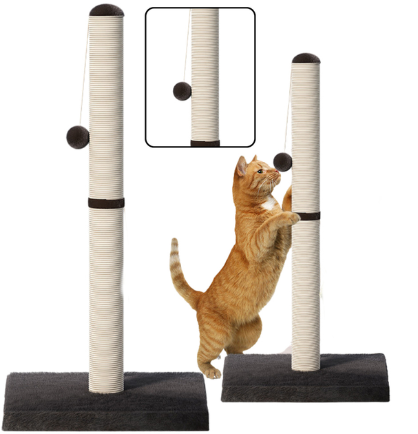 Drapak dla kotów LEAN Toys Wieża 80 x 40 cm Ciemnoszary (5905991034513) - obraz 2