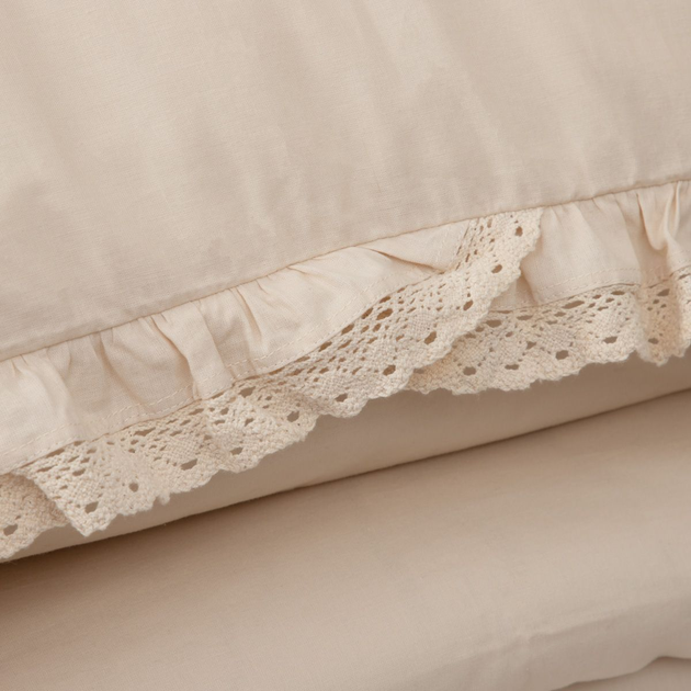 Комплект постільної білизни Homla Moises King Size Підковдра 200 x 220 см + 2 наволочки 70 x 80 см бавовняний Бежевий (5904183843735) - зображення 5