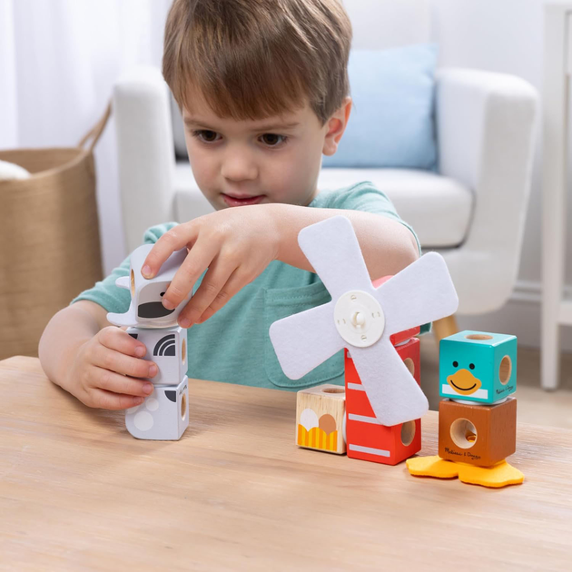 Zestaw drewnianych klocków Melissa & Doug Na farmie 16 elementów (681147005471) - obraz 4