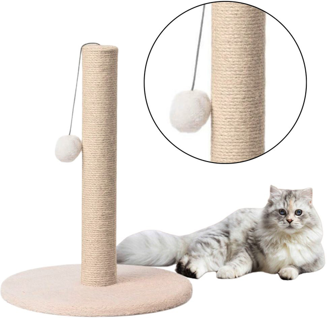 Drapak dla kotów LEAN Toys Wieża 40 x 30 cm Beżowy (5905991034544) - obraz 2