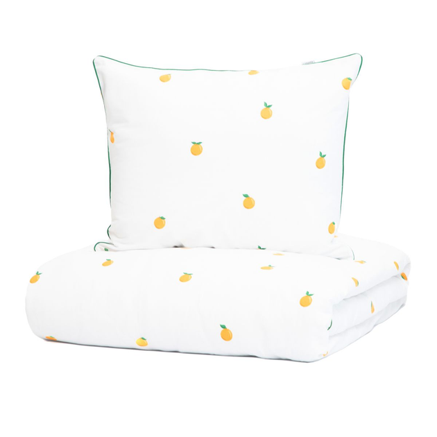Комплект постільної білизни Homla Orangie King Size Підковдра 200 x 220 см + 2 наволочки 50 x 60 см бавовняний в апельсини (5904183879604) - зображення 2