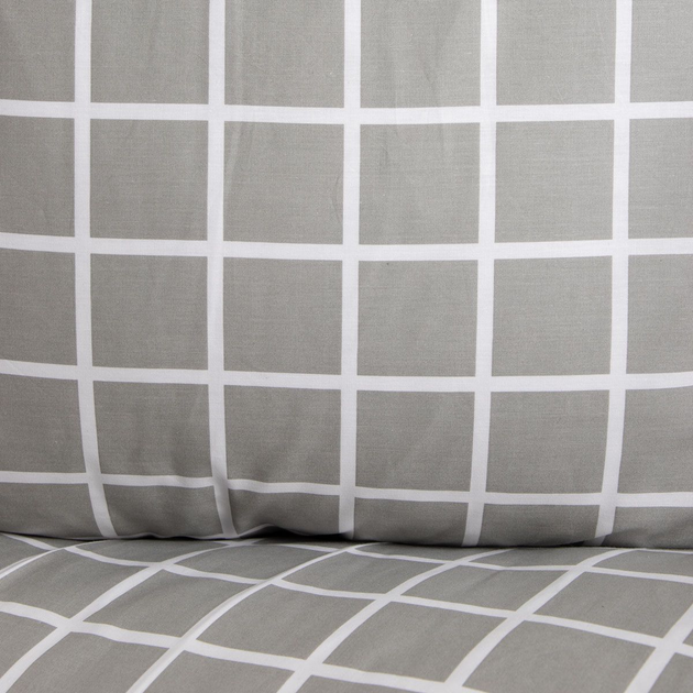 Комплект постільної білизни Homla Reyes King Size Підковдра 220 x 200 см + 2 наволочки 70 x 80 см бавовняний двосторонній Сіро-білий (5906496730283) - зображення 3