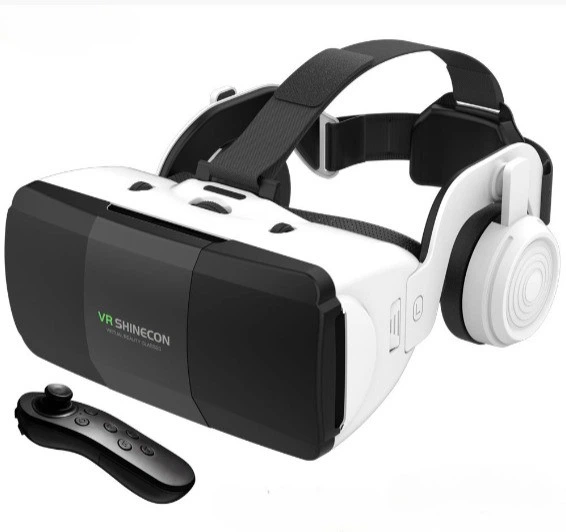 Віртуальні окуляри Shinecon SC-G06ED+ з 3D-ефектом, пультом Y1 і навушниками для смартфонів з екраном 4.7-7 - зображення 3