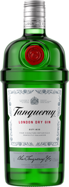Джин Tanqueray London Dry Gin 1 л 47.3% (5000291020805) - зображення 1