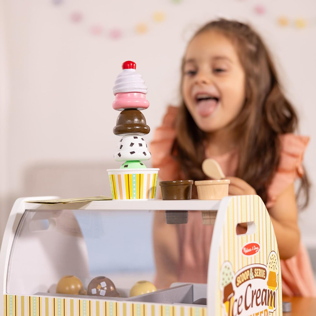 Ігровий набір Melissa & Doug Велика Дерев'яна Крамниця Морозива (681147005563) - зображення 6