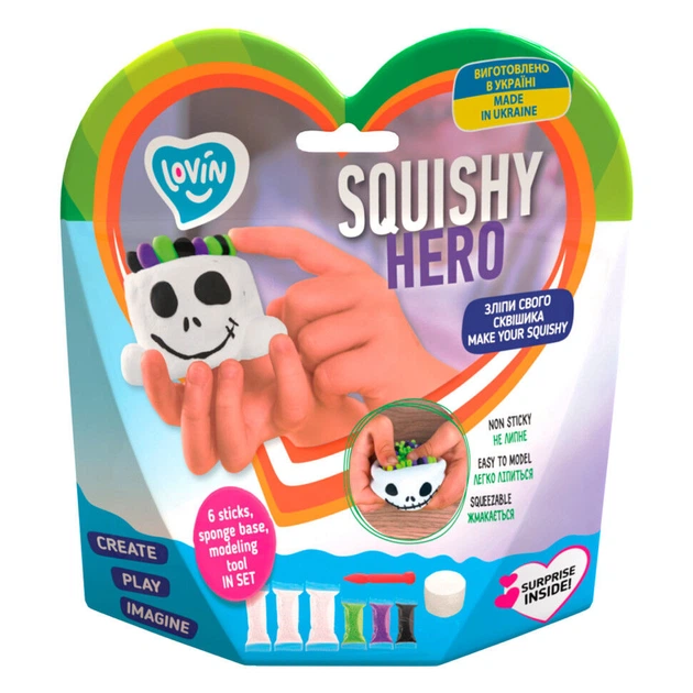 Набір для ліплення з повітряним пластиліном Squishy Scary Ghost ТМ Lovin 70126 - Фото 2 Набір для ліплення з повітряним пластиліном Squishy Scary Ghost ТМ Lovin 70126 - изображение 2