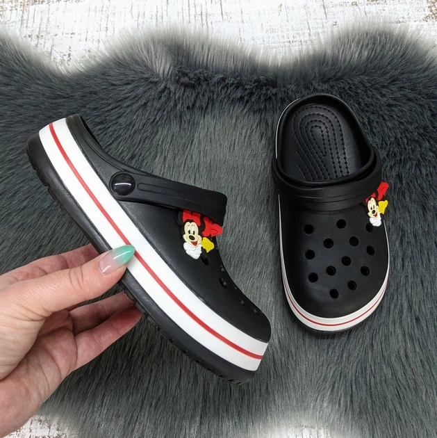 Кроксы детские для девочки Luck Line черные с джибитсей Minnie 32р (20,7 см) 5108_2 - Фото 4 Кроксы детские для девочки Luck Line черные с джибитсей Minnie 32р (20,7 см) 5108_2 - изображение 4