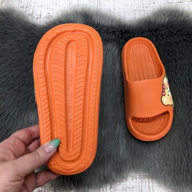 Шлепанцы детские для девочки Fashion оранжевые сланцы пенка 30/31р (20,5 см) 5865 - изображение 5