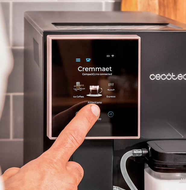 Ekspres do kawy Cecotec Cremmaet Compactccino Connected Czarno-różowy (1461) - obraz 3