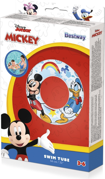 Kolo do plywania Bestway 91004 Mickey and Friends 56 cm (6941607329160) - obraz 6