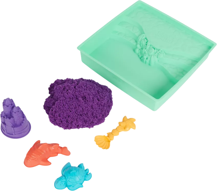 Набір для ліплення Kinetic Sand маленька пісочниця фіолетова (778988404928) - зображення 4
