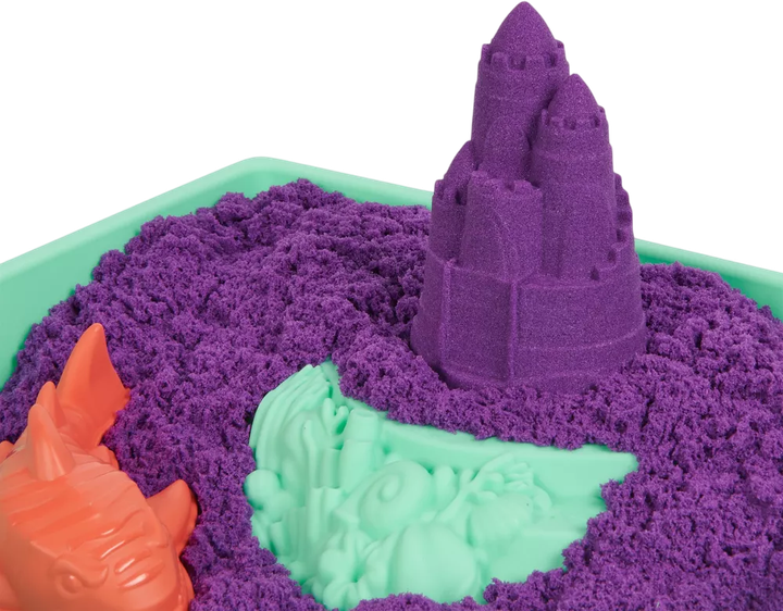 Набір для ліплення Kinetic Sand маленька пісочниця фіолетова (778988404928) - зображення 5