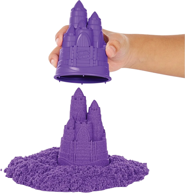 Набір для ліплення Kinetic Sand маленька пісочниця фіолетова (778988404928) - зображення 7