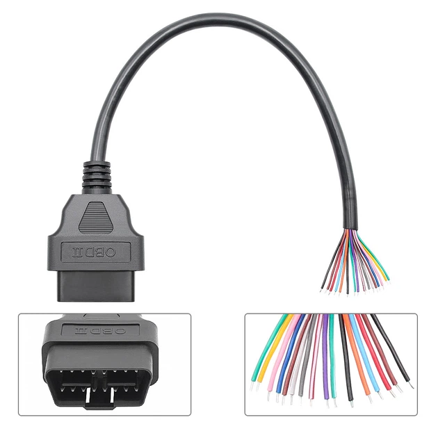 Кабель разъем OBD2 папа 16pin 30см - изображение 15