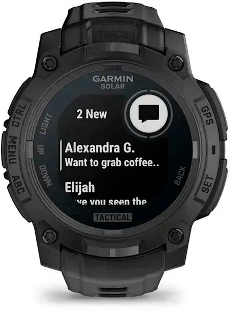 Смарт-годинник Garmin Instinct 3 45mm Solar Tactical Black (010-02934-50) - зображення 7