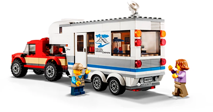 Конструктор LEGO City Пикап и фургон 344 детали (60182) – игрушки