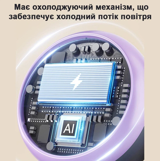 Кімнатний вентилятор на акумуляторі з прищіпкою Сірий - зображення 9