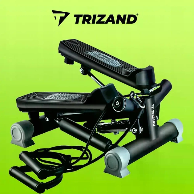 Тренажер степпер TRIZAND 22776 з гідравлічною системою, еспандером та LCD монітором, чорний - Фото 1 Тренажер степпер TRIZAND 22776 з гідравлічною системою, еспандером та LCD монітором, чорний - зображення 1