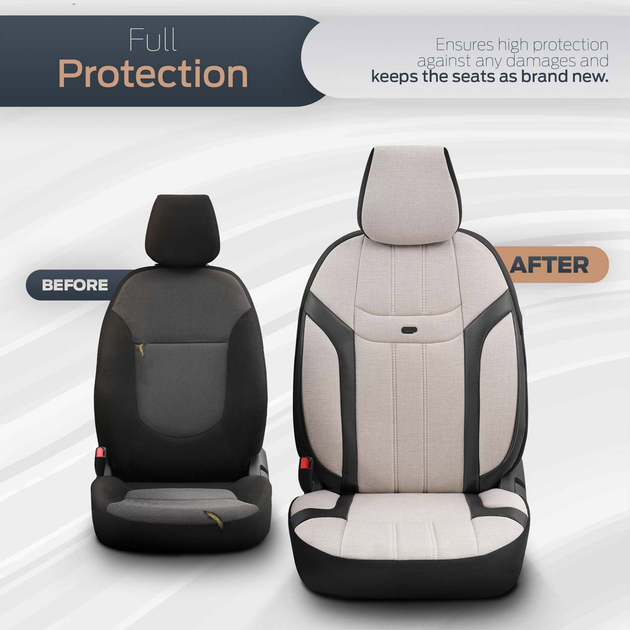 Чохли на автокрісла Amio OTOM Swan 503 Beige (8681892867531) - зображення 4