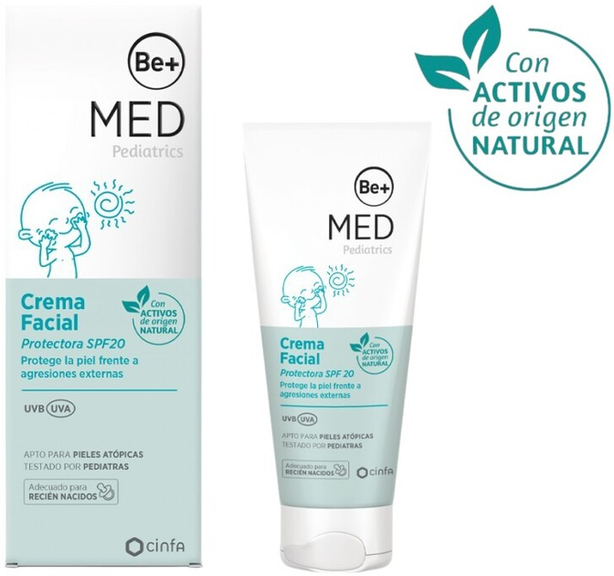 Крем для обличчя Cinfa Be+ Med Pediatrics Crema Facial SPF 20 40 мл (8470002071773) - зображення 2