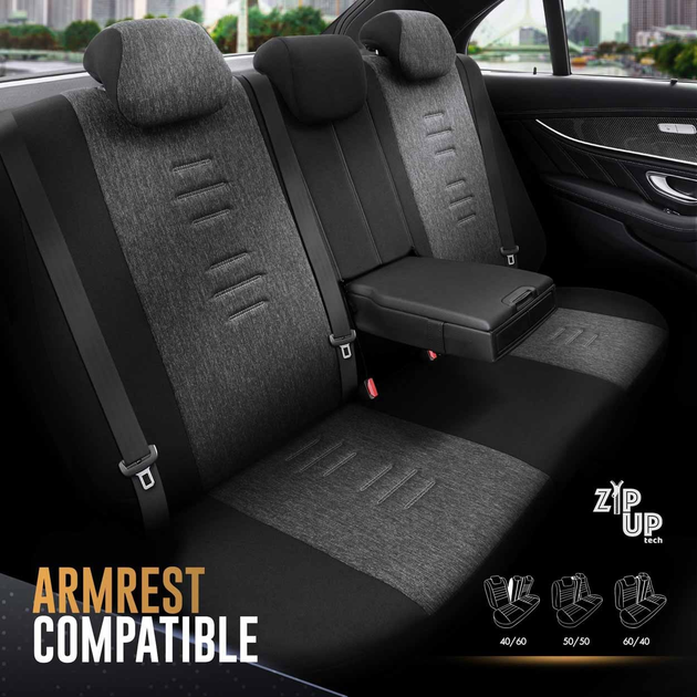 Чохли на автокрісла Amio OTOM Throne 102 Smoked (8681892867555) - зображення 6