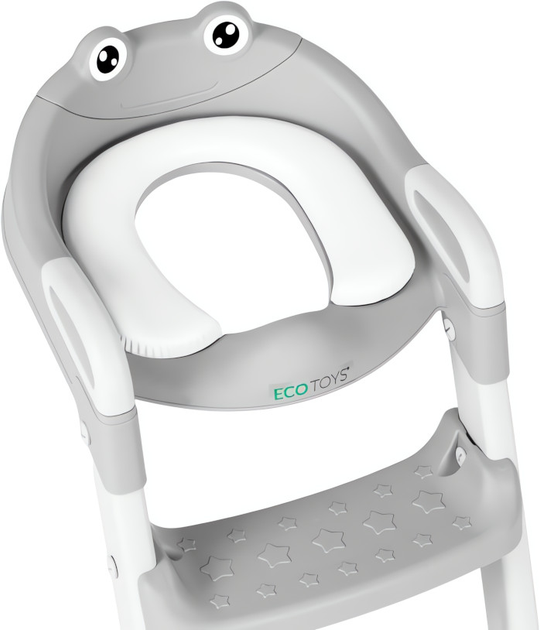 Nakładka na toaletę ze schodkami EcoToys szara 41x38x55 cm (5905817006991) - obraz 6