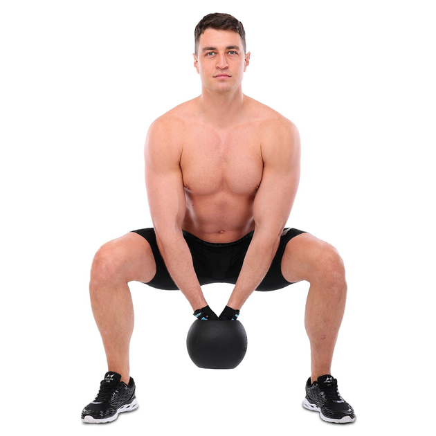 Гиря-колокол чугунная окрашенная черная BALL BELL LiveUp LP8047-35LB 16кг - изображение 5