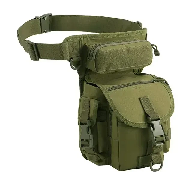 Сумка поясна з кріпленням на стегні хакі army green - зображення 7