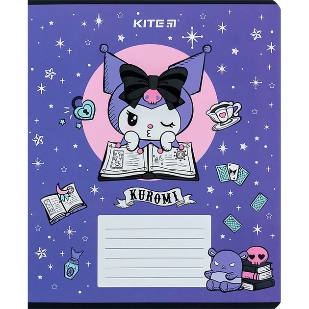 Зошит шкільний Kite Kuromi HK24-236, 18 аркушів, клітинка - Фото 5 Зошит шкільний Kite Kuromi HK24-236, 18 аркушів, клітинка - изображение 5