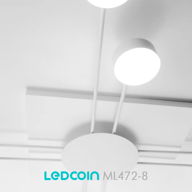 Люстра ML472-8 белая Ledcoin на 8 ламп GX53 (потолочный светильник под сменные LED лампы) Ø1000х55мм - Фото 5 Люстра ML472-8 белая Ledcoin на 8 ламп GX53 (потолочный светильник под сменные LED лампы) Ø1000х55мм - изображение 5